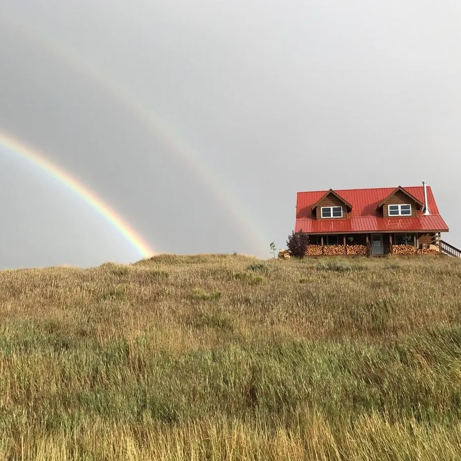Modern rural mountain setting